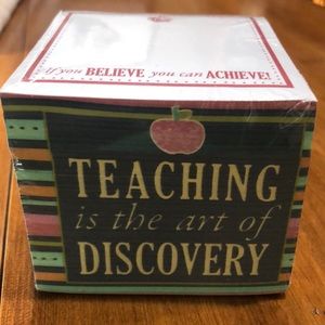 Amscan “Teaching is the Art of Discovery”Note Cube